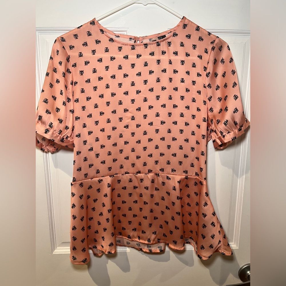 Sanrio Hello Kitty Chococat Patterned Women's Top… - image 1